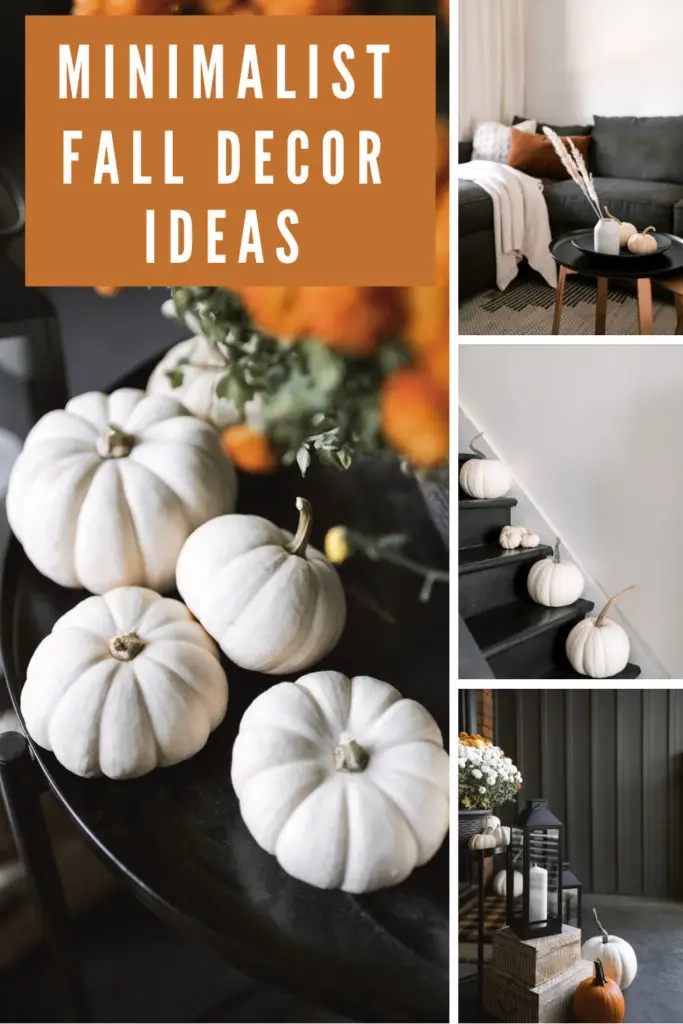 Collage van herfstdecoratie-ideeën 2021 met tekstoverlay.