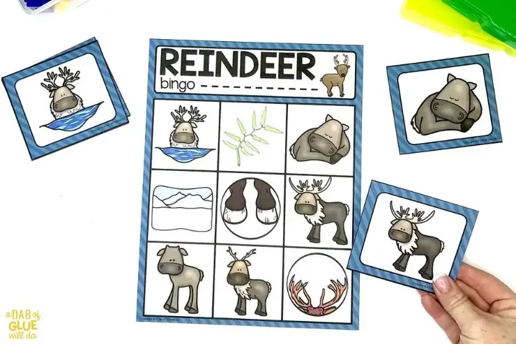 Pre-k rendierbingo-activiteit 