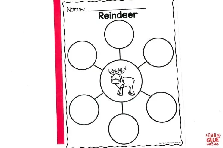 Pre-k Rendierfeiten cirkelkaarten werkblad