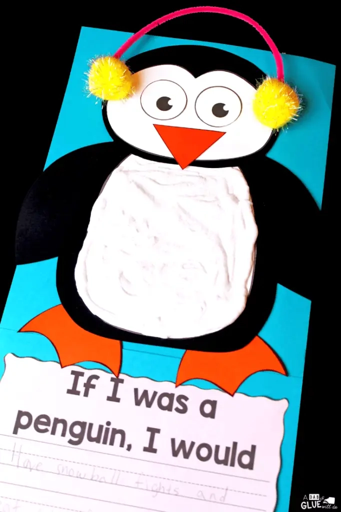 Deze Penguin Puffy Paint Craft en Writing Prompt is een geweldige manier om handwerk en geletterdheid samen te brengen.