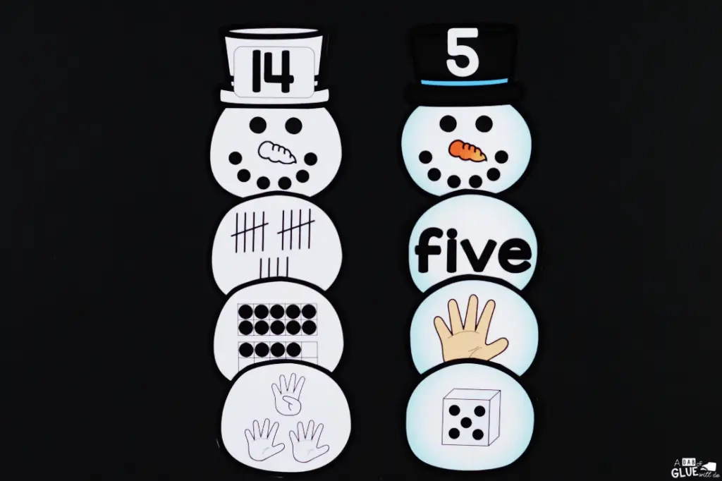 Deze Snowman Number Match-Up helpt leerlingen een sterk getalgevoel en vertrouwen in getallen te ontwikkelen terwijl ze een sterke basis in wiskundige vaardigheden opbouwen.