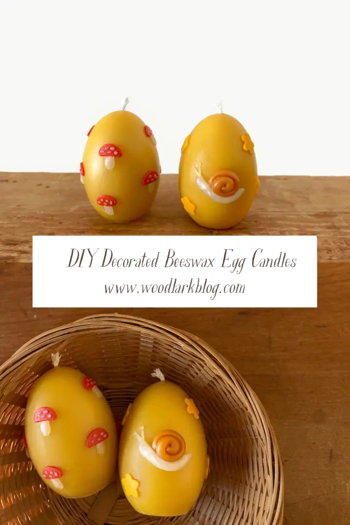 DIY versierde bijenwas eierkaarsen