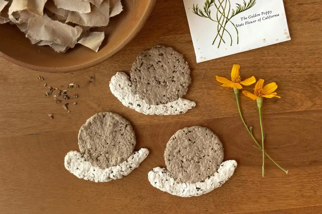 DIY plantbaar zaadpapier voor wilde bloemen