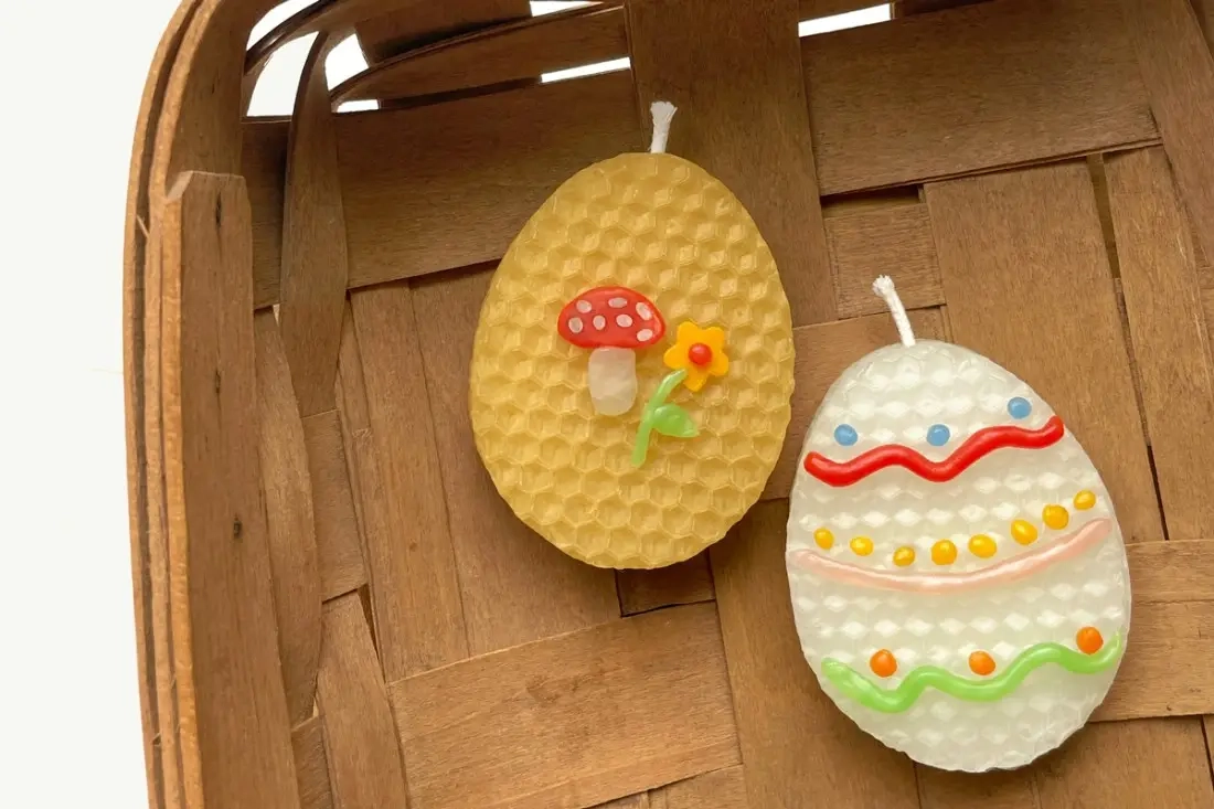 DIY paasei-koekjesvormer bijenwaskaarsen