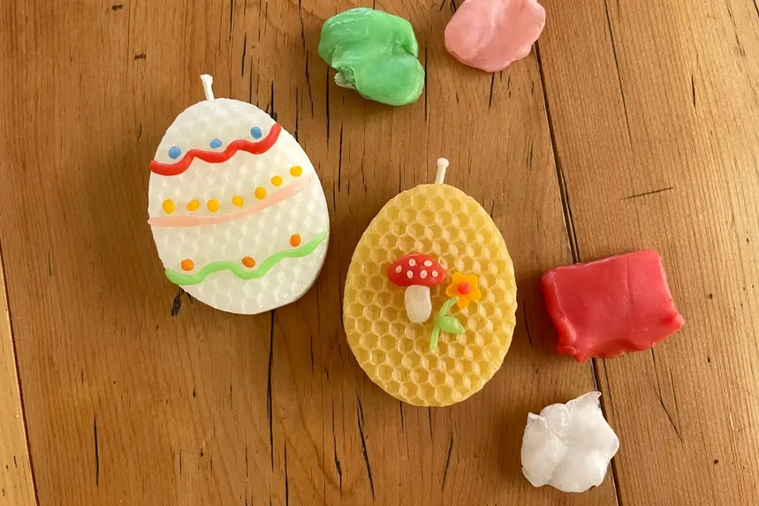 DIY paasei-koekjesvormer bijenwaskaarsen