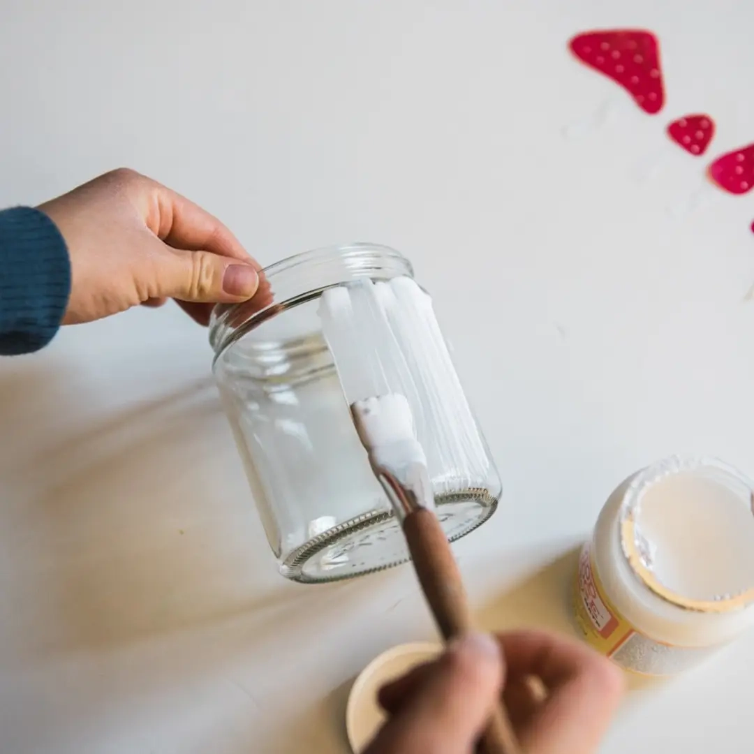 DIY gerecyclede stenen pot paddestoellantaarn