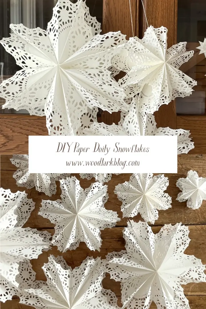 DIY papieren kleedje sneeuwvlokken
