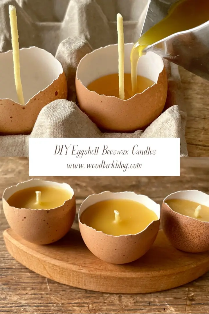 DIY eierschaal bijenwaskaarsen