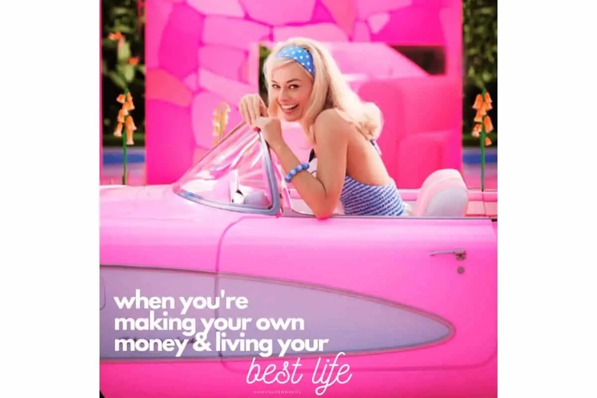 Barbie baas dame geld meme
