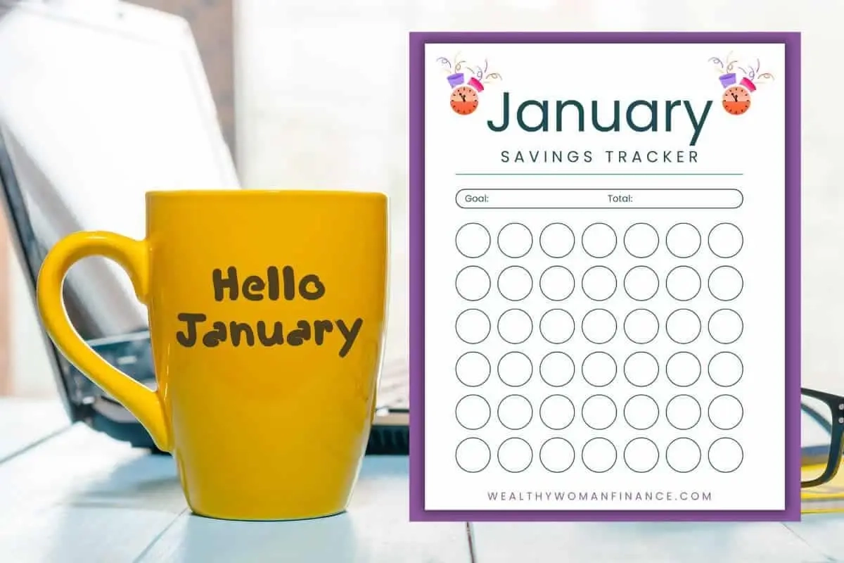 Januari besparingen tracker afdrukbare pdf