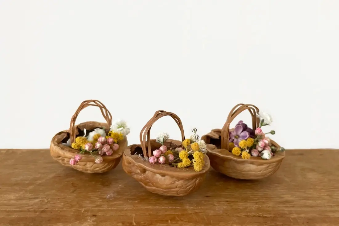 DIY Mini Fairy Garden Walnootschelpmanden