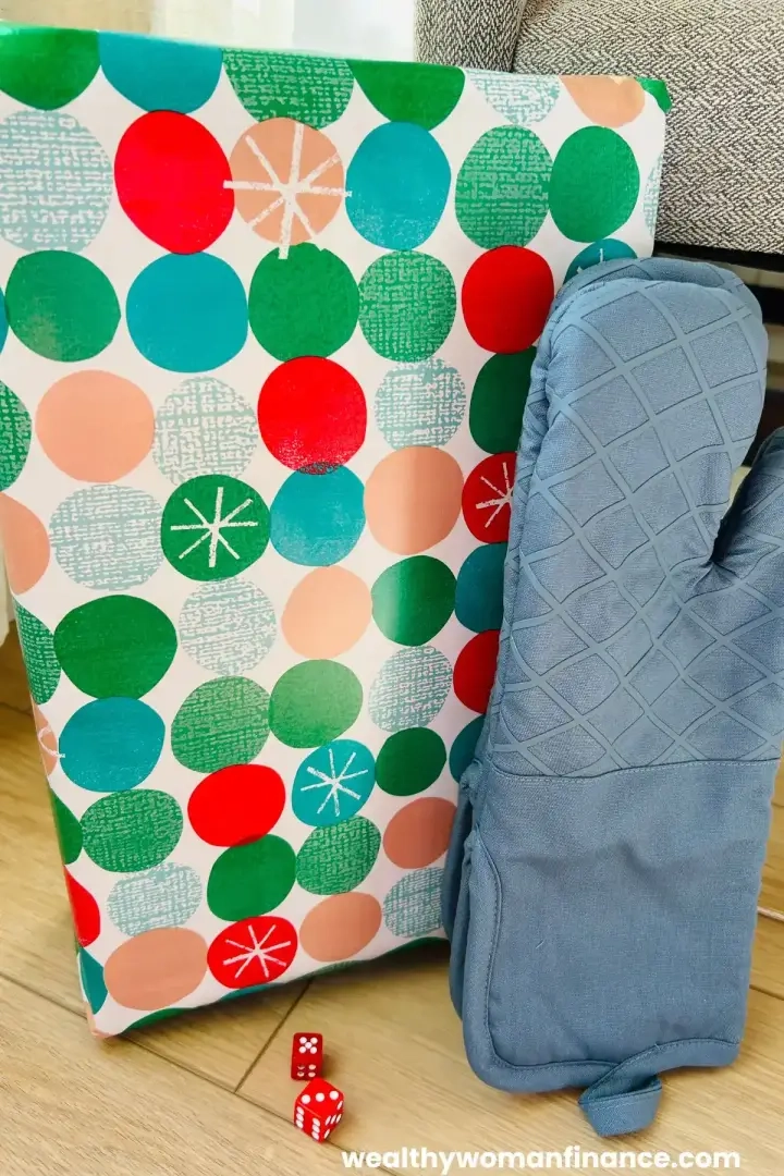 Ovenwant Kerstspel met cadeaubonnen of geld