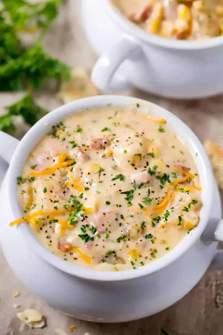 Slowcooker Ham Chowder Restjessoep