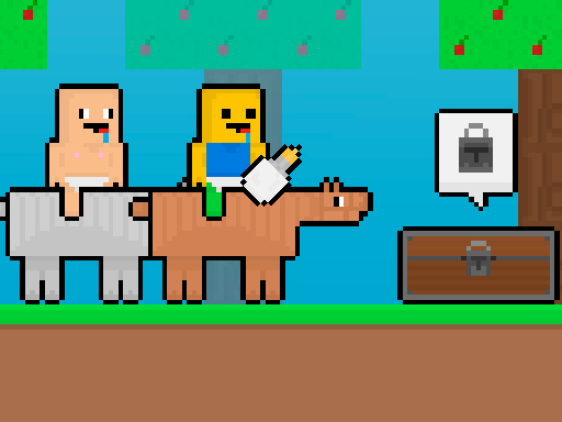Bébé Noob contre Bébé Obby Cheval