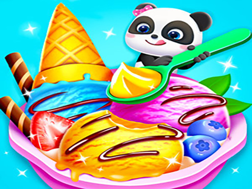 Camion de glace du bébé panda