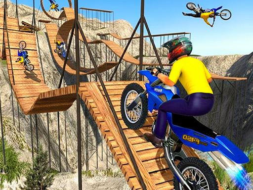 Jeu de course de cascades à vélo