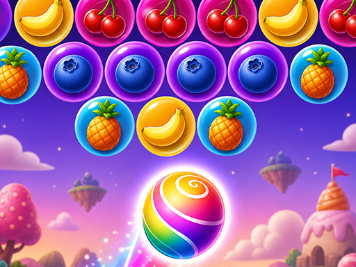 Tireur de Bulles de Fruits 2D
