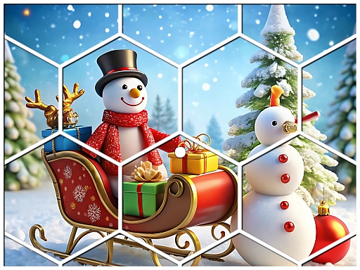 Puzzle Hexagonal de Noël