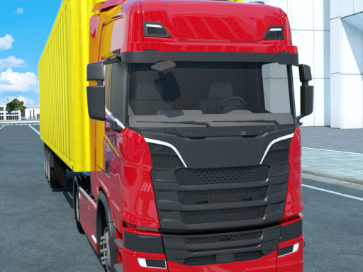 Jeu de conduite de camion de cargaison en ville