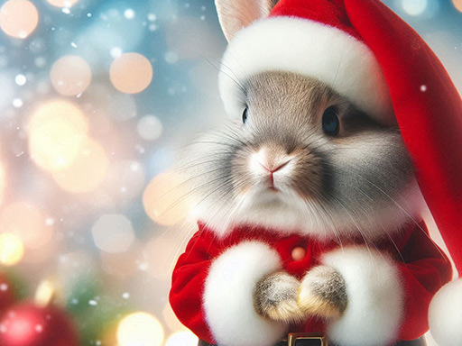 Jigsaw d’animaux de Noël mignons