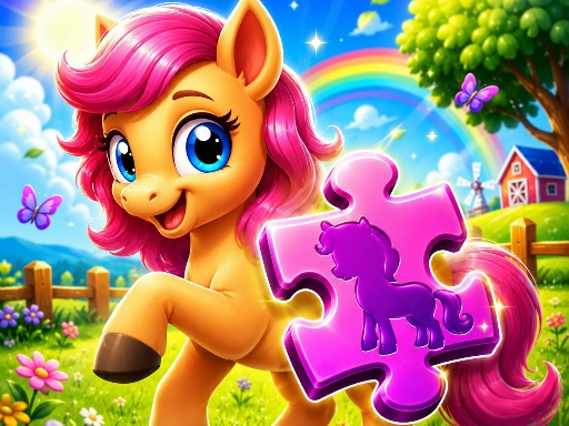 Charmante Quête de Puzzles de Poney