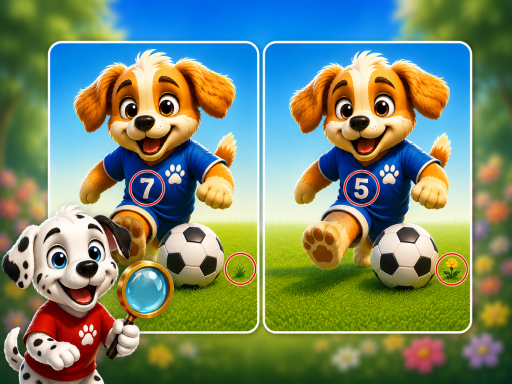 Rêver de Chiots Trouvez les Différences