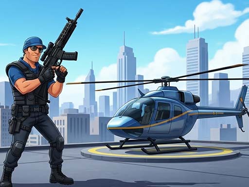 Jeu d’attaque de tir de GunShip 3D