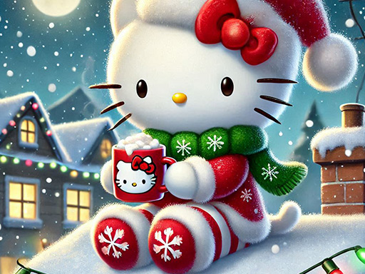 Puzzle de Noël Hello Kitty : Fête des Fêtes