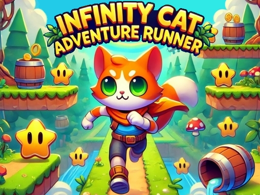 Courseur infini d’aventure de chat