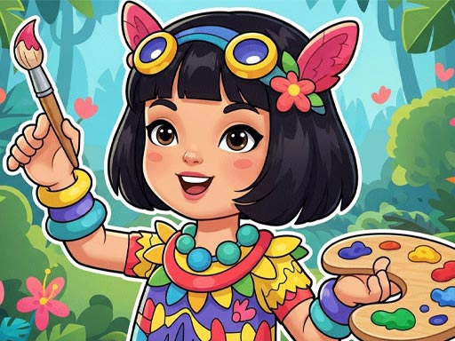 Fille de la Jungle : Pages à Colorier