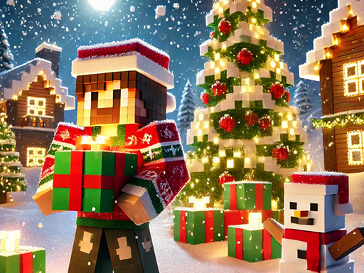 Puzzle de Noël Minecraft : Fun avec des Pixels Festifs