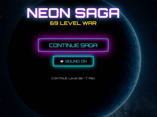 Neon Saga Tic Tac Toe : Guerre de 69 Niveaux