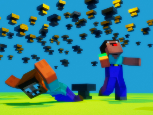 Noob contre Pro Mais la Pluie d’Enclumes Minecraft