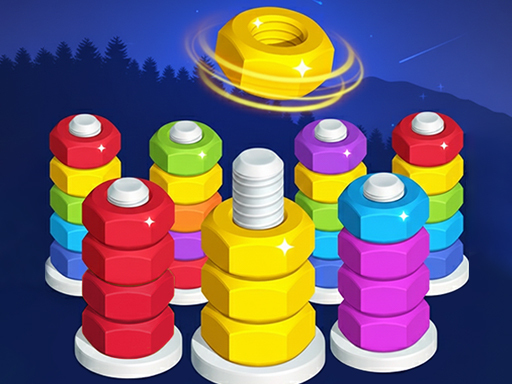 Jeu de tri de noix colorées