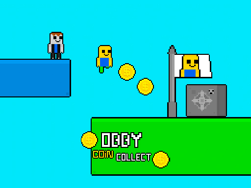 Obby contre Bacon : parkour arc-en-ciel