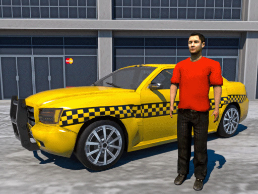 Jeu de taxi de ville pour passagers