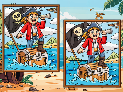 Les pirates trouvent les différences