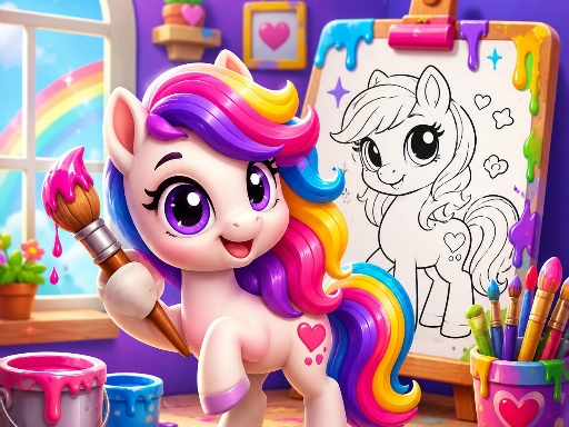Amusement de Couleurs de Poney
