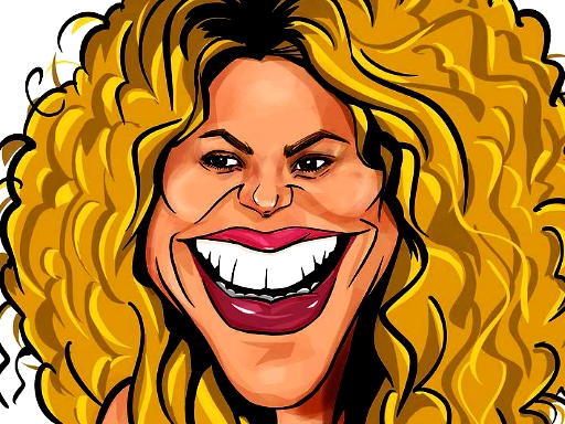 Visage drôle de Shakira