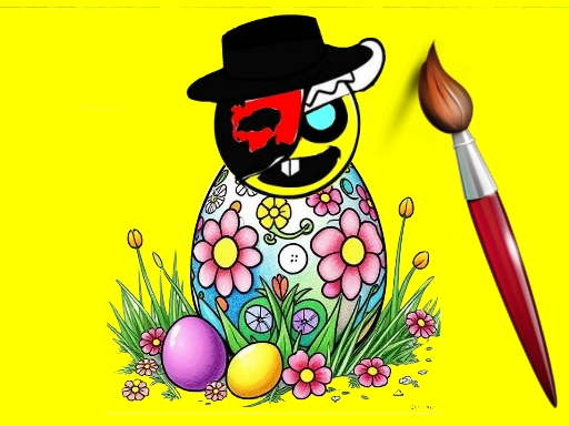 Coloriage de Pâques Sprunki