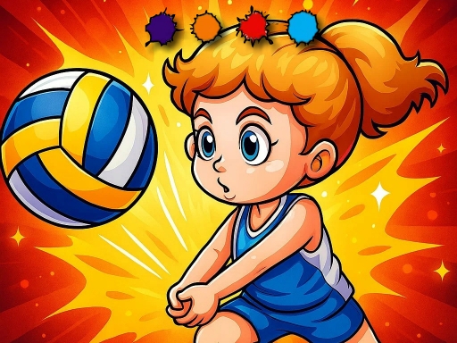 Coloriage Amusant de Volleyball