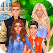 Jeu de déguisement de la famille superstar